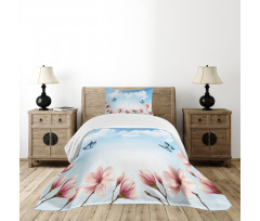 Magnolia Branches Bugs Bedspread Set