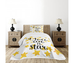 Watercolor Stars Modern Bedspread Set