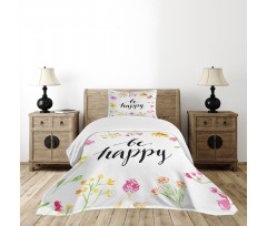 Be Happy Wildflowers Bedspread Set