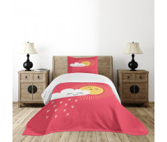 Valentines Cloud and Sun Bedspread Set