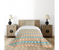 Elephants Triangles Bedspread Set