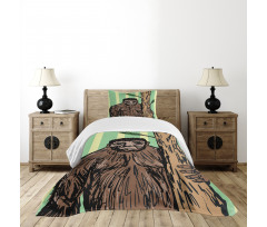 Mysterious Yeti Sketch Bedspread Set