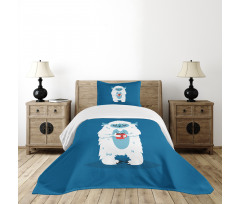 Yeti Coffee Cup Winter Bedspread Set