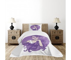 Glam Lady Grunge Hair Bedspread Set