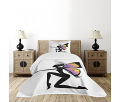 Girl Butterfly Wings Bedspread Set