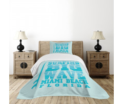 Surfing Big Wave Miami Bedspread Set