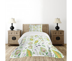 Fresh Salad Ingredients Bedspread Set