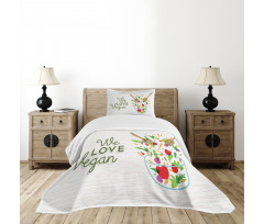 We Love Vegan Food Salad Bedspread Set