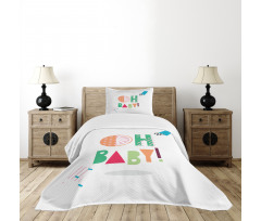 Flat Art Geometric Bedspread Set