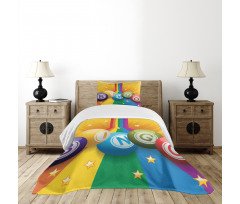 Colorful Balls Rainbow Bedspread Set