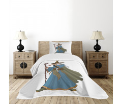 Strong Medieval Sorcerer Bedspread Set