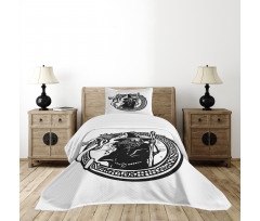 Mage in Dragon Circle Bedspread Set