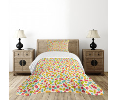 Colorful Capsules Bedspread Set