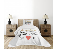 Te Quiero Love Words Bedspread Set