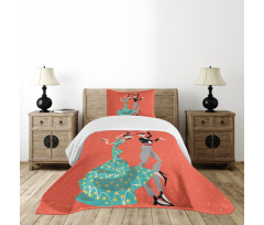 Flamenco Dancers Couple Bedspread Set