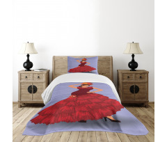 Dance Pose Spanish Lady Bedspread Set