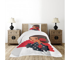 Chibi Flamenco Costume Bedspread Set