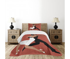 Latin Couple Dancing Bedspread Set