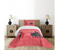 Matador Bull Arena Bedspread Set