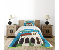 Cottage House Palms Bedspread Set