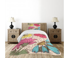 Old Fashioned Artwork Bedspread Set