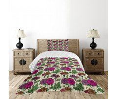 Vintage Blossoms Artwork Bedspread Set