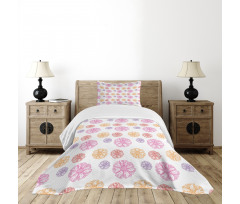 Colorful Garden Flowers Bedspread Set