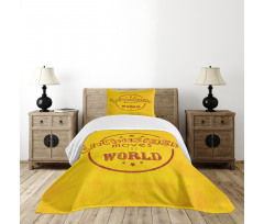 Enthusiasm Words Bedspread Set