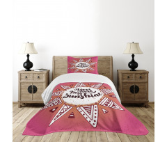 Sun Motif Bedspread Set