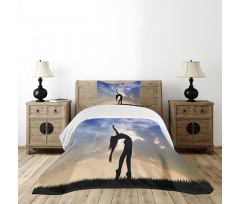 Silhouette Dancing Nature Bedspread Set