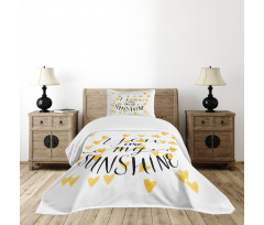 Hearts and Words Bedspread Set