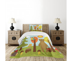 Childish Forest Animals Bedspread Set