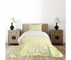 Yellow Spots Small Dots Bedspread Set