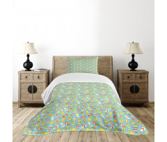 Colorful Flip Flops Bedspread Set