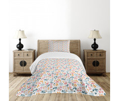 Foliage of Autumn Season Bedspread Set