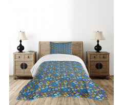 Octopus Fish Corals Bedspread Set