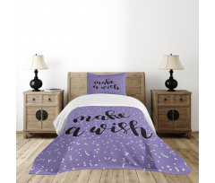 Uplifting Wish Slogan Bedspread Set