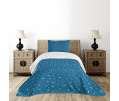 Colorful Bluebell Blossoms Bedspread Set