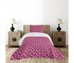 Blossoming Romantic Flowers Bedspread Set