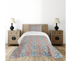 Soft Colored Tangled Lines Bedspread Set