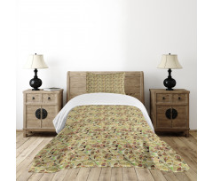 Swirly Entangled Lines Bedspread Set