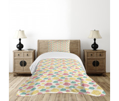 Multicolored Cumulus Clouds Bedspread Set