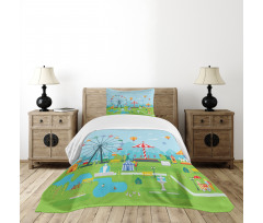 Amusement Park Bedspread Set