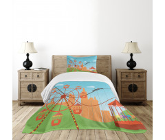 Flat Art Colorful Bedspread Set