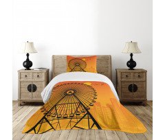 Cityscape Sunset Bedspread Set