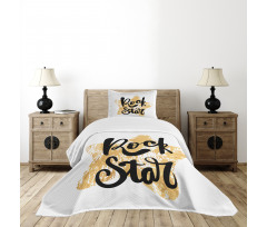 Rock Star Words Bedspread Set