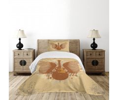 Guitar with Wings Bedspread Set