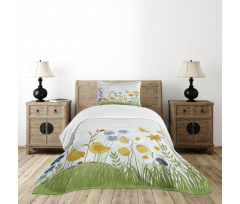 Lively Summer Garden Bedspread Set