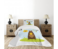 Funny Mammal Kids Alphabet Bedspread Set