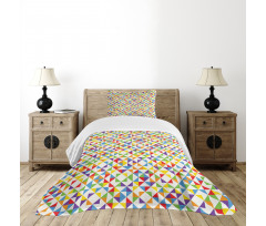 Rainbow Mosaic Tiles Bedspread Set